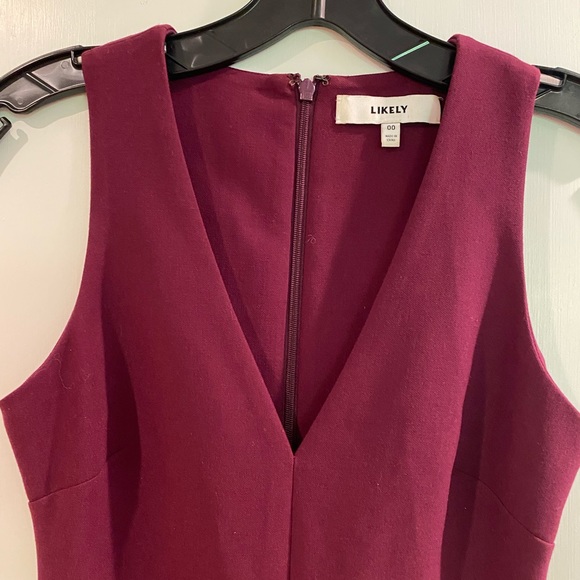 LIKELY Plum Midi Dress 00 - Picture 4 of 5